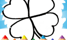 4 Leaf Clover Coloring Page