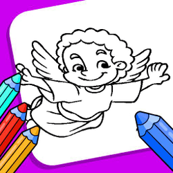 Livro para colorir de anjos