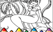 Desenhos para colorir de princesas de anime