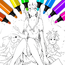 Desenhos para colorir de garota vampira de anime