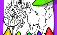 Anime Wolf Girl Coloring Pages