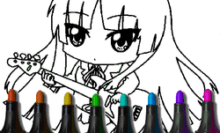 Desenhos para colorir de anime Chibi