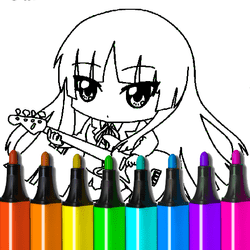 Desenhos para colorir de anime Chibi