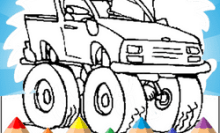 Desenhos para colorir de Monster Truck para crianças